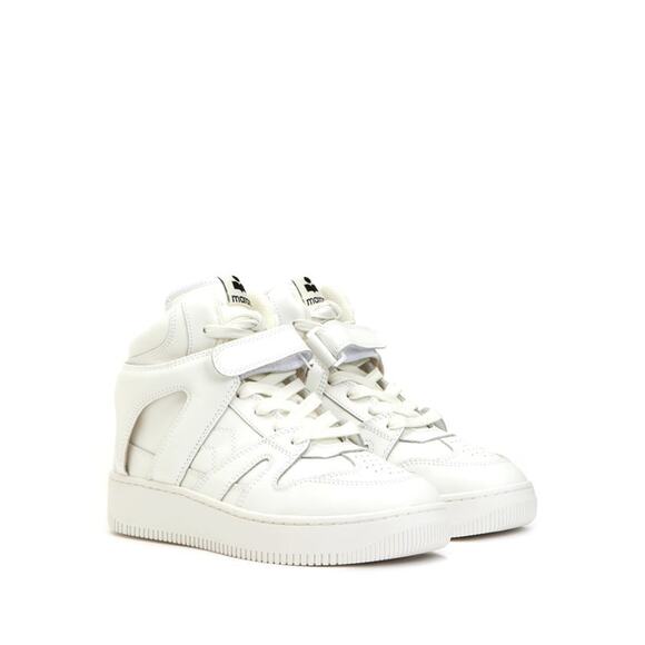 Isabel Marant Panelled Hi-Top Sneakers White - 38/8 - Picture 2 of 4